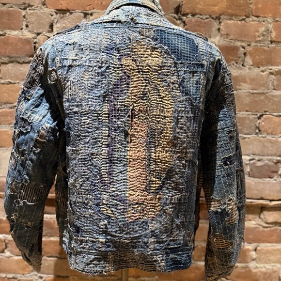 Kapital Kountry Virgin Mary BORO Damaged Denim Jacket - Picture 3 of 8